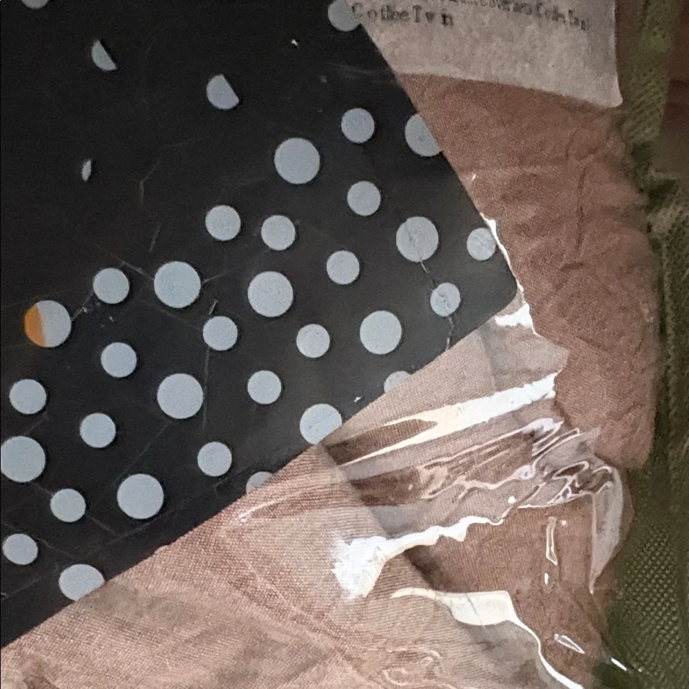 Washed Cotton Duvet Cover Set - Brown twin size‎